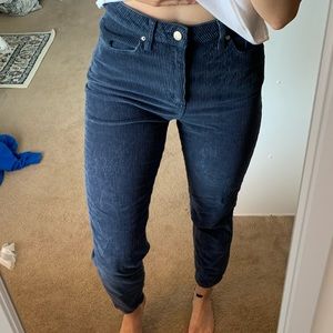 UO Corduroy Blue Mom Jeans